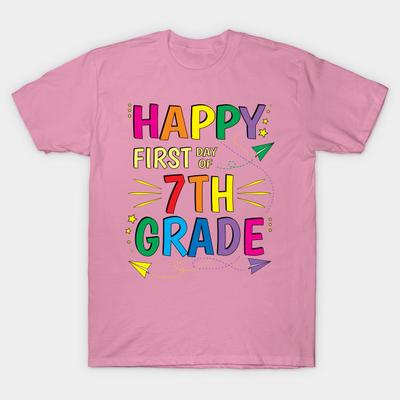 T Shirt Women 7Th Grade Teacher Shirt Back To School Gift Harajuku Print Kawaii Tshirt Summer Short Sleeve Female T-Shirt Top Tee