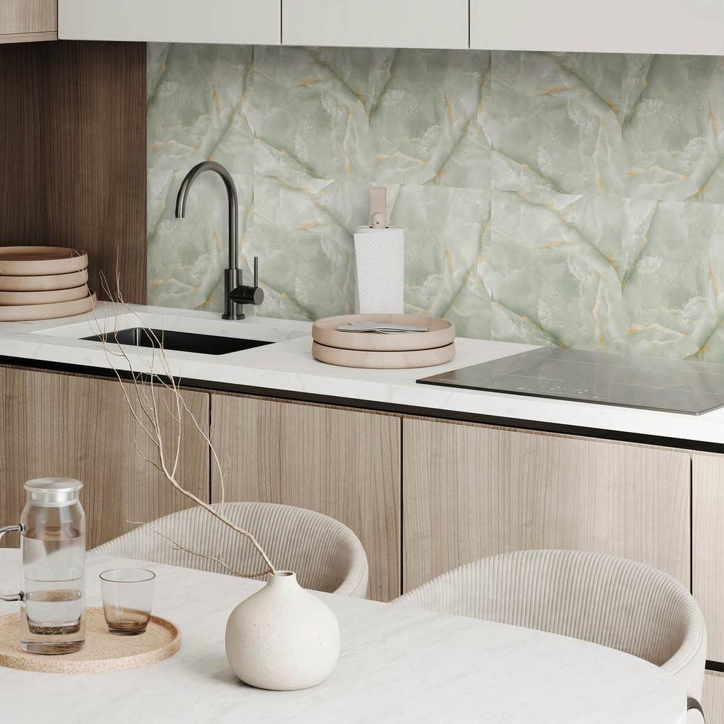 Komplet Kafelków Winylowych Z Wzorem Samoprzylepne Do Sypialni Naturalny Wzór Marmuru 6X60X30 Cm