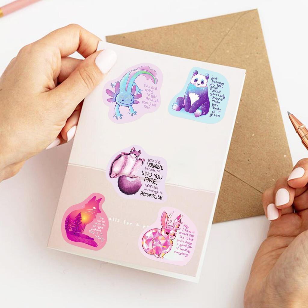 50 Adet İlham Verici Sözler Çıkartma Paketi, Gençler ve Yetişkinler İçin Motivasyonel Alıntı Çıkartmaları