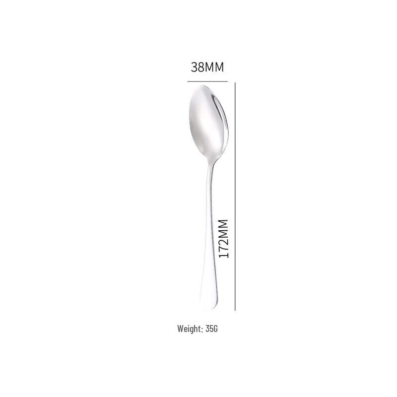 Ruhan European Style Stainless Steel Pointed Spoons (Set of 4)