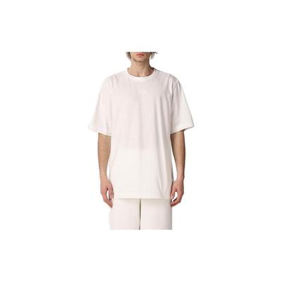 SS22 Μονόχρωμο Κοντομάνικο T-Shirt με Στρογγυλή Λαιμόκοψη Ανδρικά Κορυφές Λευκό HG6092
