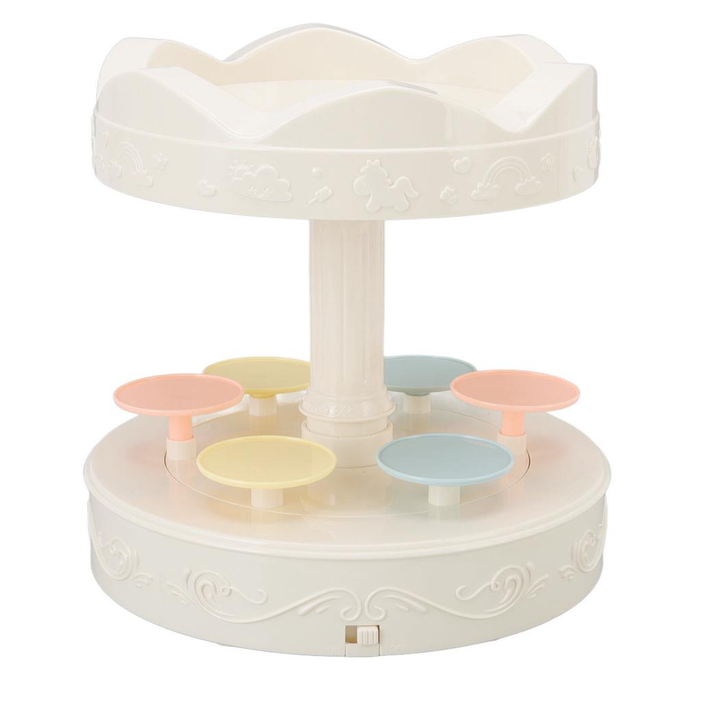 Rotierende Dessertmaschine Automatischer drehbarer Doppelschicht-Dessert-Displayständer Cupcake-Display