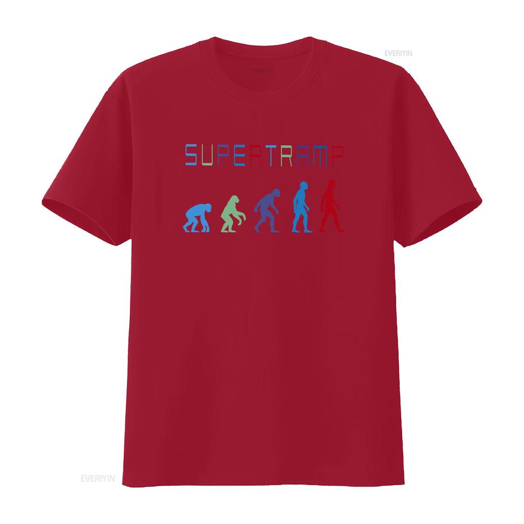 SUPERTRAMP Evolution Design Indie Prog Rock T SHIRT S 3XL vintage Washed homme Unisex Versatile Slightly Soft Casual Breathable