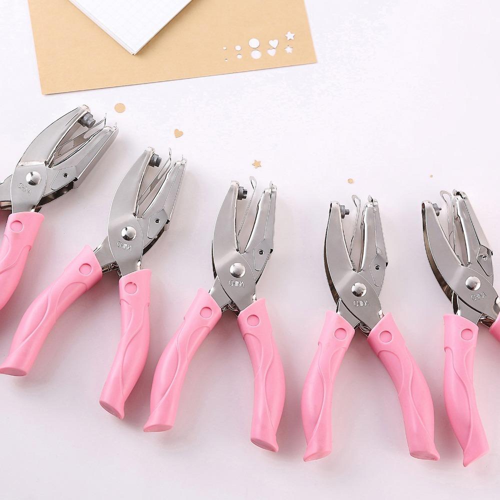 8 Sheet Capacity Handheld Hole Punch Metal Hole Punch Single Hole Puncher Greeting Cards