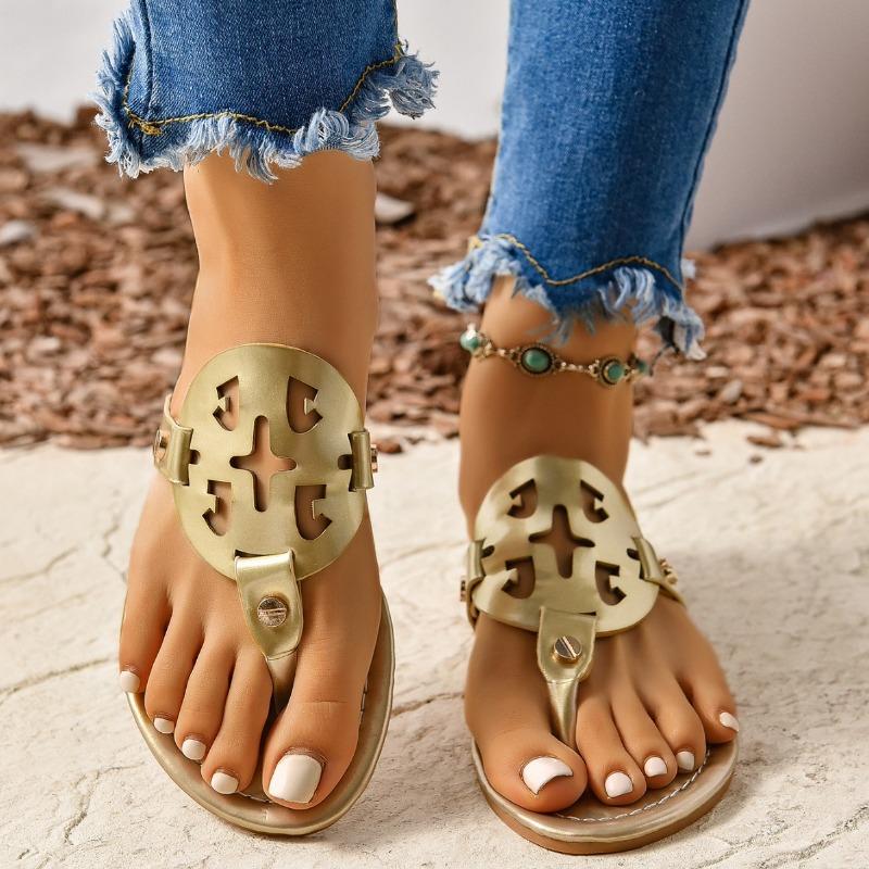 Flip-flops womn summer slippersg large size flat bottom sandals shoes
