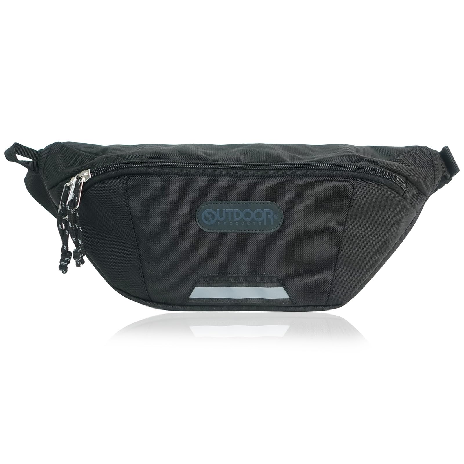 

Outdoor Products 2-Way Waist Bag/Body Bag with Onyx Reflective Tape and Mesh Pocket, Black, 22469142