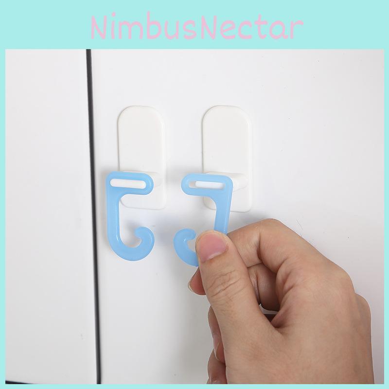 Adhesive Plastic Hooks Wall Mounted No Drill Installation Modern Home Decor