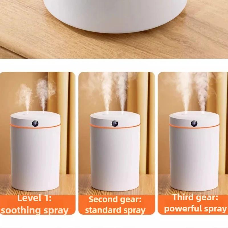 5L Large Capacity Double Spray Air Humidifier Usb Desktop Home Silent Bedroom Office Night Light Digital Display Humidifier
