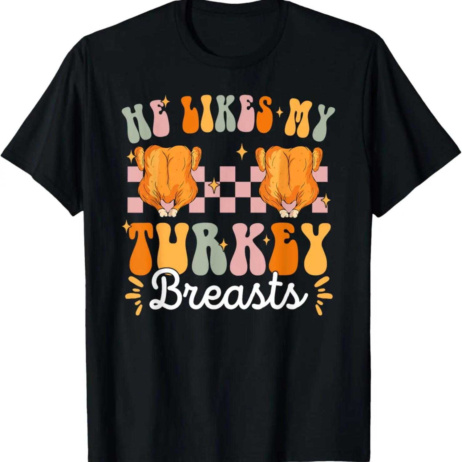 

Ему нравятся мои индюшачьи грудки Ей нравится моя голень Парная футболка XXXXXL чёрный