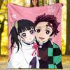 Demon Slayer Printed Throw Blanket—lightweight,soft,warm;versatile Blanket for All Seasons—perfect As &air-conditioning Throw,nap Blanket