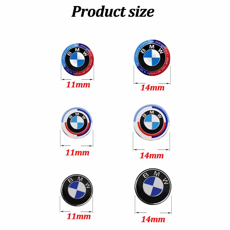 FA45/10Pcs 11mm 14mm Car Key Emblem Stickers Auto Door Keyhole Logo Decals For BMW E46 E90 E60 F30 F10 E39 E36 G20 G30 E92 X5 E30