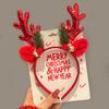 Red Velvet Antler Hairband Simple Christmas Eve Headwear Cute Hair Accessories Environmentally Friendly Christmas Headband