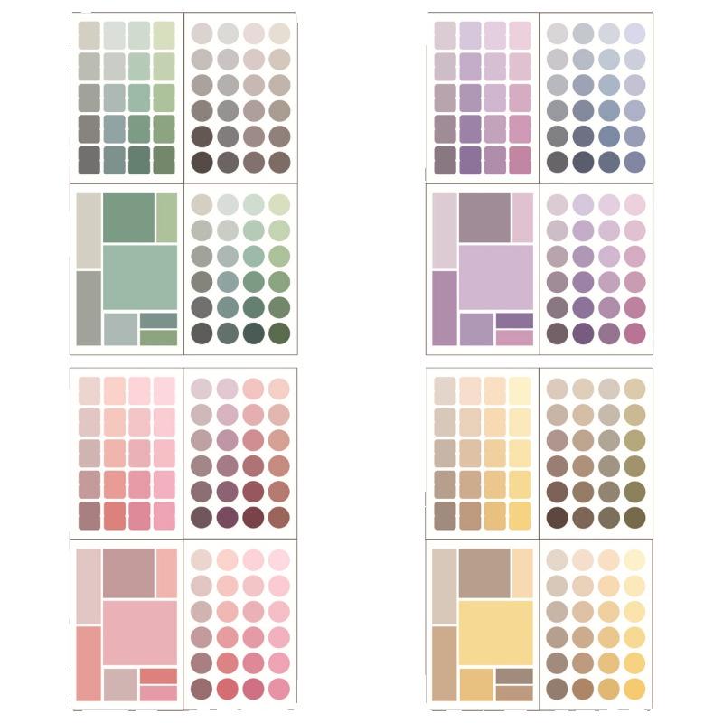 Colorful Polka Dot Label Stickers: Round, Square, Index, Multifunctional DIY Decoration