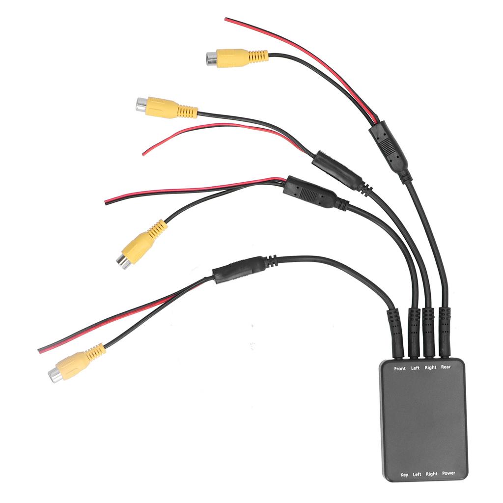 4 Way Car Video Switch 360 Degree Panoramic Rearview Camera Control Box System Universal