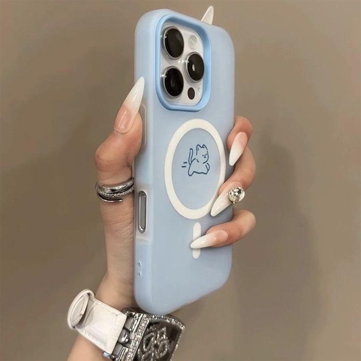 

Jelly Magnetic All-inclusive Two-in-one Mobile Phone Case Detachable for Apple 14promax Mobile Phone Case Three-in-one Mobile Phone Case For iPhone 17PROMAX