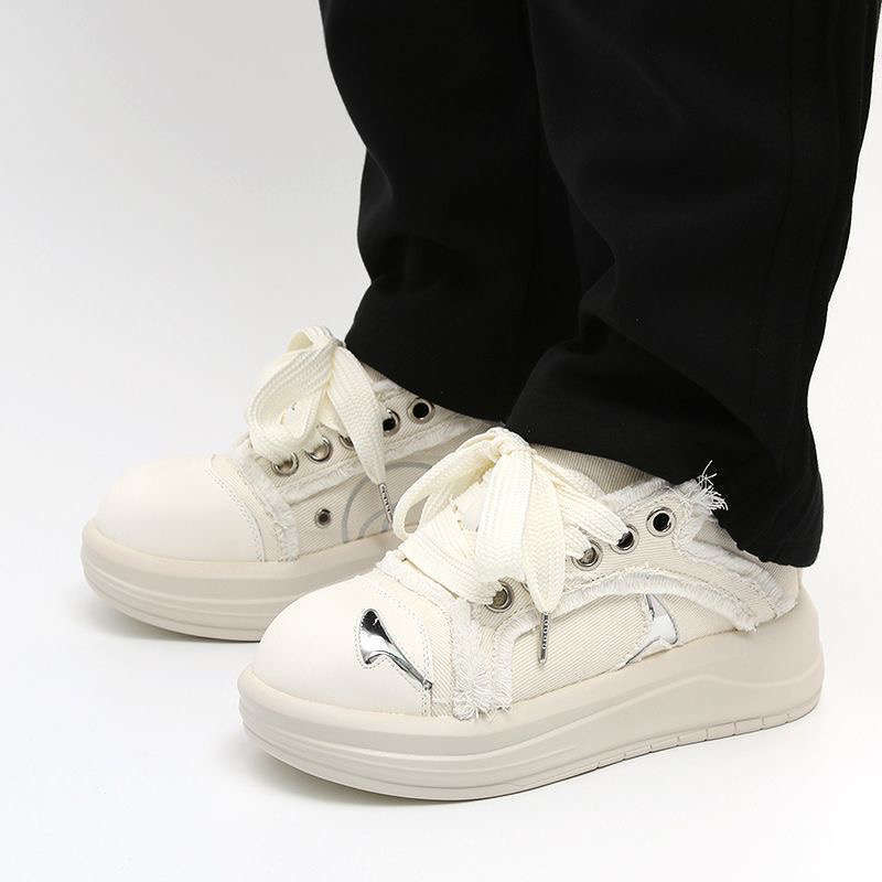 Su Taki Canvas Shoes Black Whale Smiley Shoes Couple Outdoor Casual Sports Shoes Women's Heightening Big Head Shoes Women's