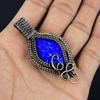 Lapis Lazuli Pendant Handmade Gemstone Jewelry, 999 Copper Wire Wrapped Pendant ,Unique Design Jewelry Pendant