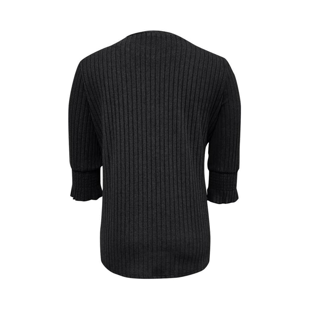 Women's Fashion Loose-Fit Brushed Pique Short-Sleeve Top With Round Neck