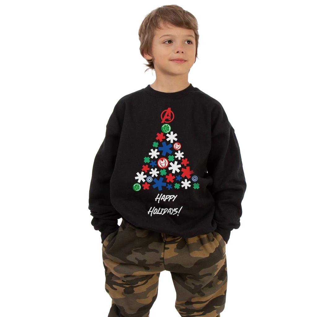 Avengers Boys Christmas Tree Sweatshirt