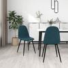 Day and Night - Day and Night Dining Chairs 2 Units Blue Velvet