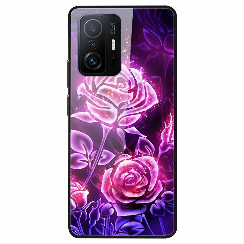 For Xiaomi 11T Tempered Glass Case Soft Bumper Hard Funda For Xiaomi mi 11T Pro Phone Case 11 T 11T Pro 11TPro Back Cover Shells