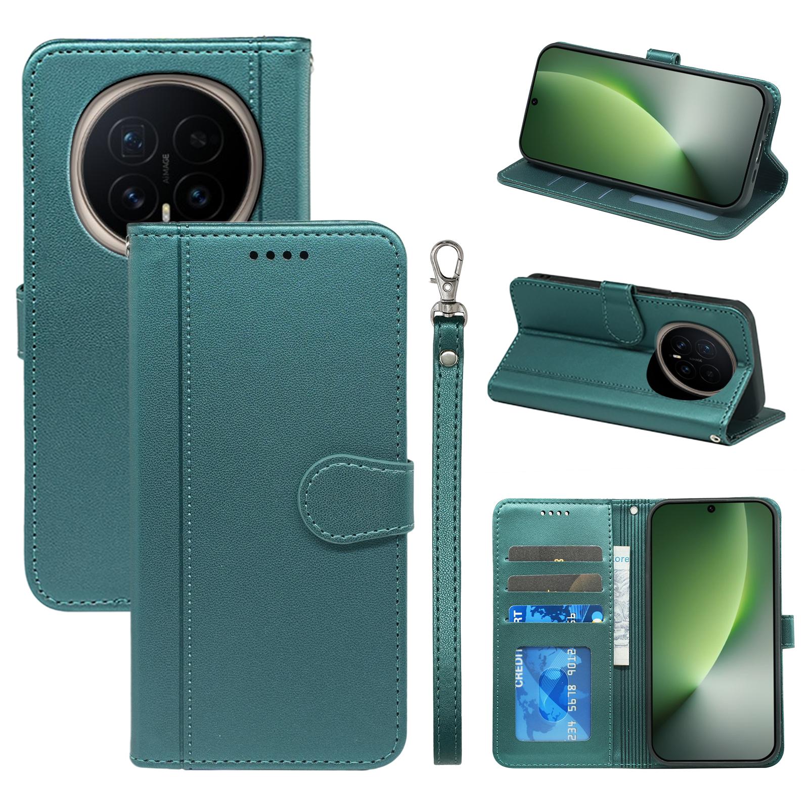 

For Honor Magic8 5G Wallet Case Magnetic Snap Leather Phone Cover with Strap
