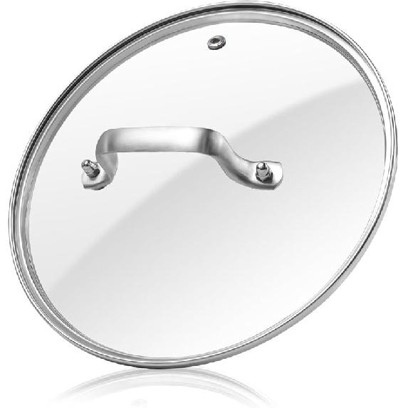 Стеклянная крышка Antrader, 10-дюймовые стеклянные крышки для кастрюль, сковородок и жаровен, 1 набор, прозрачная 8