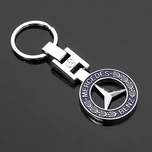 

GLC GLB 3D Metal Benz Badge Keychain Keyring Emblem Car Accessories For Mercedes Benz AMG W206 W220 W212 W201 W210 W108 W168 W2 синій