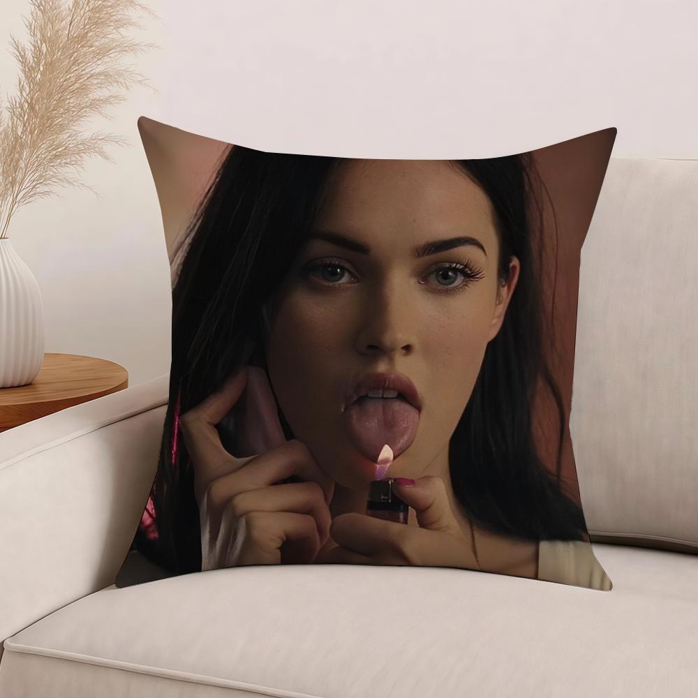 Actor Megan F-Fox Pillow Case Office Cushions Suitable For Sofa Car Bedroom Decorative Cushion Cover