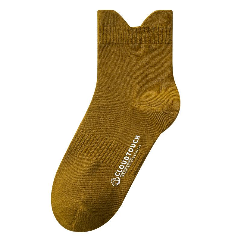 Pure Cotton Long Socks, Anti-odor White Women's Socks for Spring and Autumn, All-cotton Mid-length Socks for Autumn and Winter