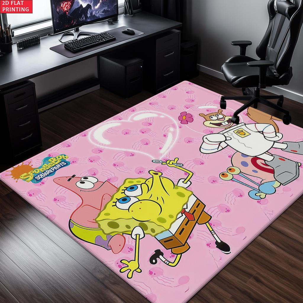 Animal Blowing Bubbles Large Room Carpet Non Slip Cartoon Kids Bedroom Living Room Floor Mat Home Decor Children's Play Carpet