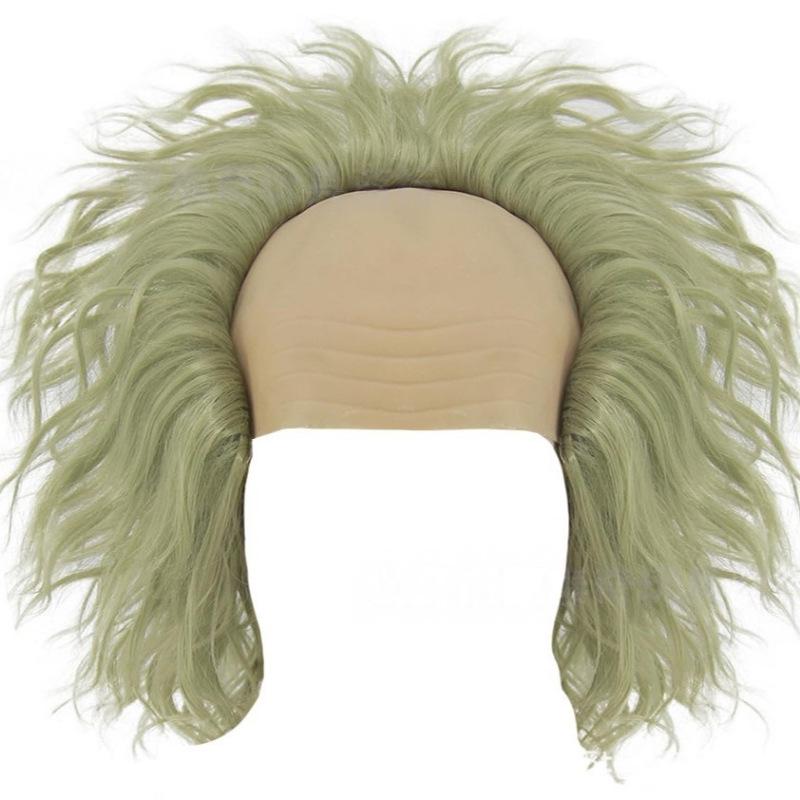 24-Year Underworld Archmage Beetle Juice Latex Mask and Wig for Halloween