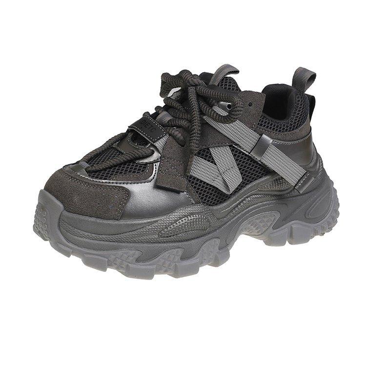 European Station Rhinestone Daddy Shoes Women 2025 Autumn and Winter New Mesh Breathable Leather Casual Sports Paris Running Shoes