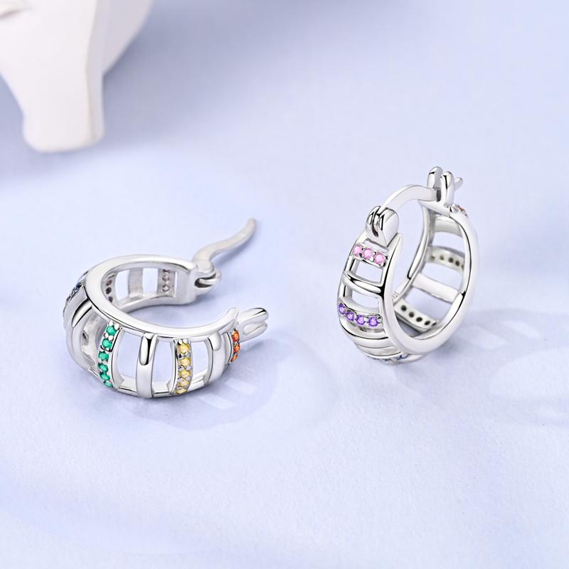 New 925 Sterling Silver Earrings for Women Luxury Rose Gold Color Heart Star Moon Earrings Fine Birthday Wedding Jewelry Gifts