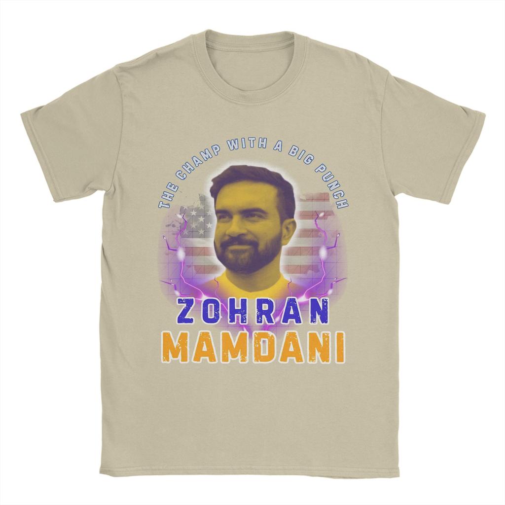 Graphic Printing Zohran Mamdani  T Shirt For Unisex  100% Cotton Tee Shirt Short Sleeve Tops