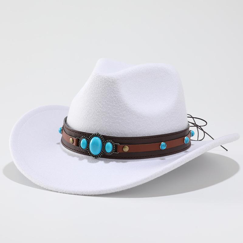 High-end men's and women's jazz hats, concave ethnic style Tibetan style top hats, men's and women's jazz hats