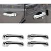 Chrome Door Handle Cover Trim Grab Handle Bezel for 2020 Jeep Gladiator JT JL