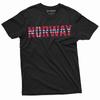 Men's Norway T-shirt Norge Norwegian Flag Coat of Arms Tee Shirt Norwegian Tees