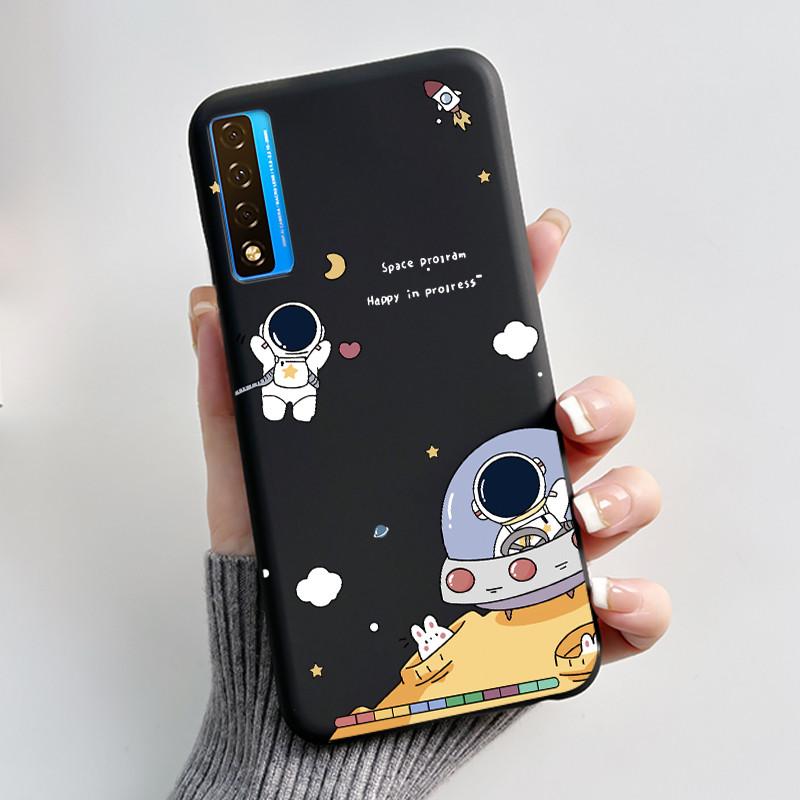 Casing For TCL 20 5G 20L+ 20S 20L Case Aesthetic Cute Cat Astronaut Black Soft Silicone Back Cover For TCL 20 Pro 5G Phone Case