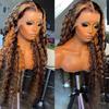 For Cross Border Fashion Piano Color Small Roll Curly Front Lace Wig LY075 Africa Hot Selling Can Be Perm Dyed