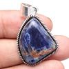 Pendant Sodalite Gemstone Handmade Gift For Her Silver Jewelry 1.75"