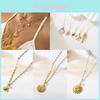 Collier Acier Inoxydable Style Océan Avec Perles de Coquillage Et Animal Pour Femmes et Hommes