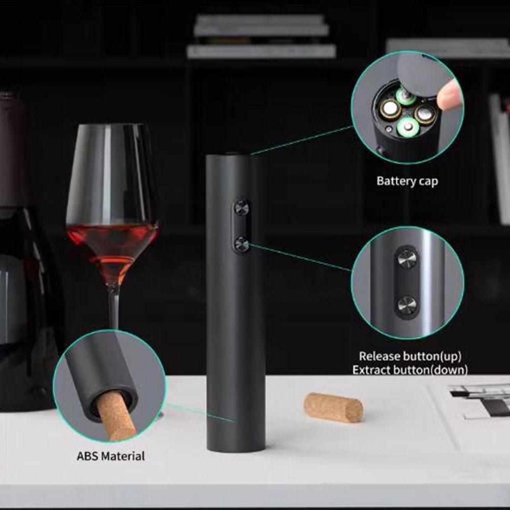 Portable 5-in-1 Electric Wine Bottles Opener Battery Operated Reusable Automatic Wine Opener with Base Automatic Corkscrew Party