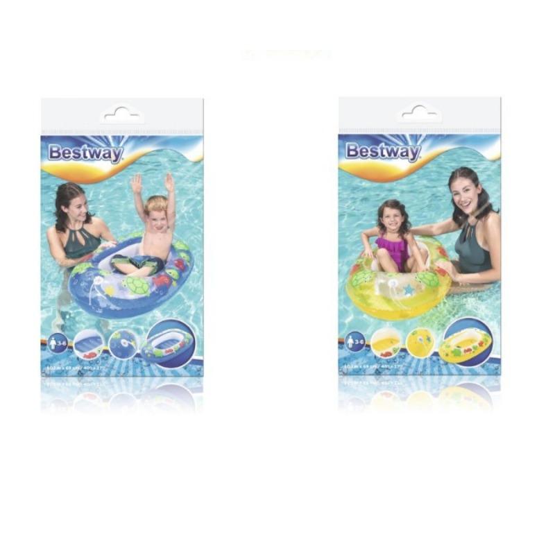 Kiddie Raft Boat, Paddling Pool 102x69cm,  Assorted Colors