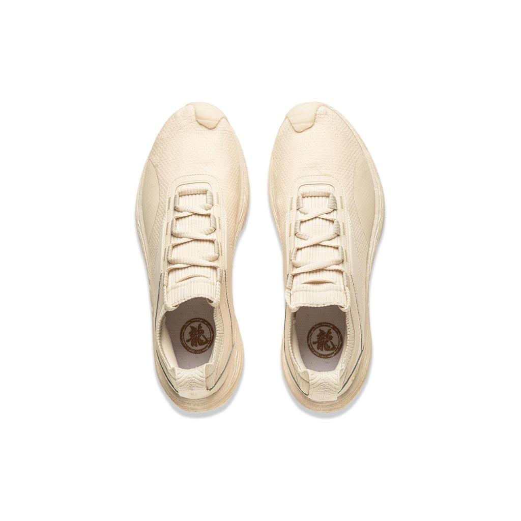 Li Ning Gongfu Yin Cushioning Slip Resistant Low top Casual Shoes Unisex Beige AZGU021-3