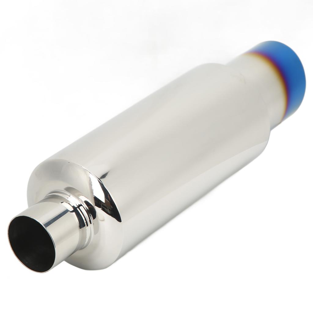 Car Exhaust Muffler Stainless Steel Exhaust Silencer 2in Inlet 3in Outlet Universal for Automobile