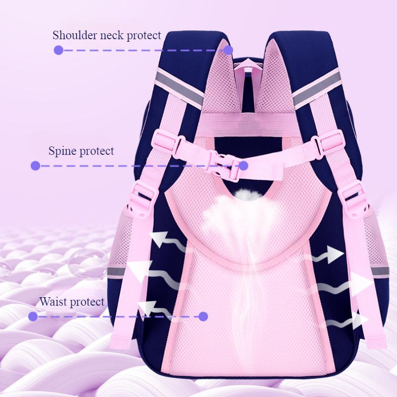 3pcs Set Breathable Waterproof Children Schoolbag Primary School Students Burden Reduce Spine Protect Book Bag 1-3-6 Grades Lightweight Youth Backpack