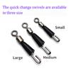 20Pcs Quick-Change Feeder Swivels For Carp Fishing - Fishing Tackle Connector With Swivel Snaps Fishing Accessories For Method
