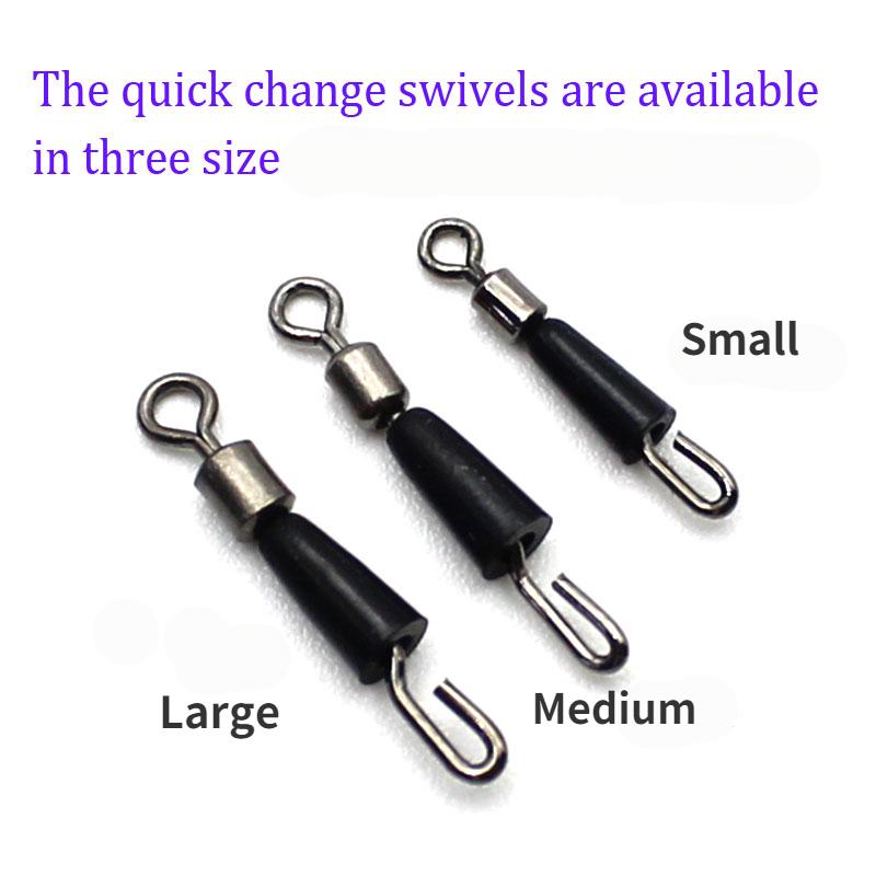 20Pcs Quick-Change Feeder Swivels For Carp Fishing - Fishing Tackle Connector With Swivel Snaps Fishing Accessories For Method