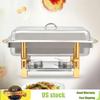 Bymaocar 9L Edelstahl Elegantes Chafing Dish Buffettablett Speisenwärmerbehälter mit Deckel für Buffets/Hotelfrühstück